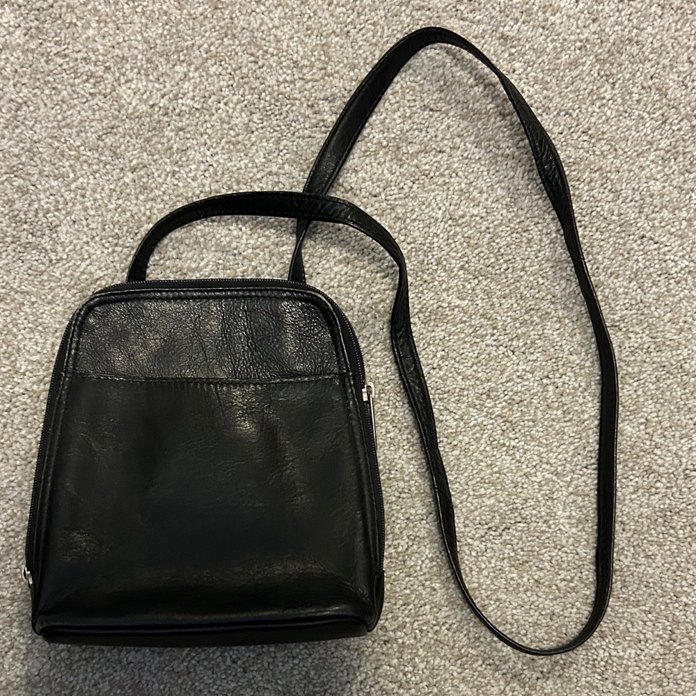 Leather Organizer Handbag